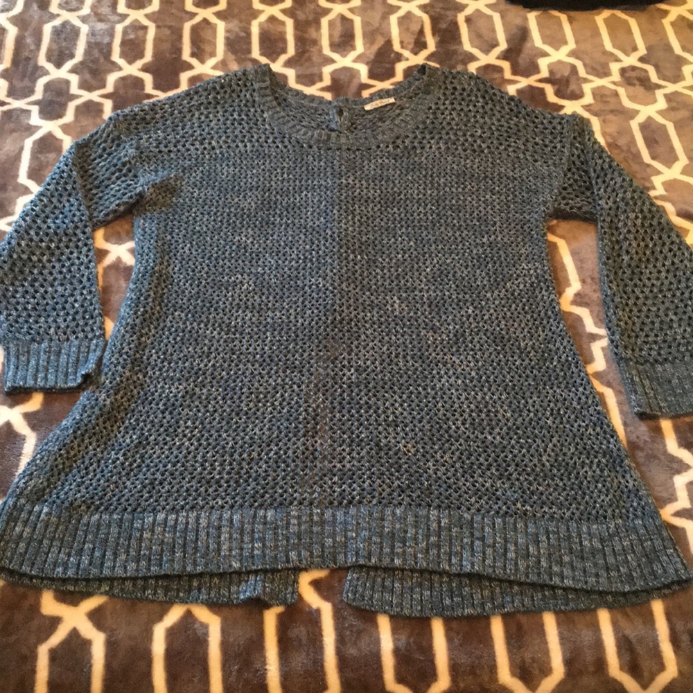 Lucky brand sweater. Blue. Loose knit. Stitch fix